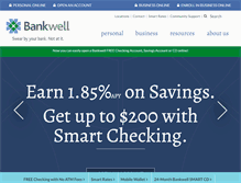 Tablet Screenshot of mybankwell.com